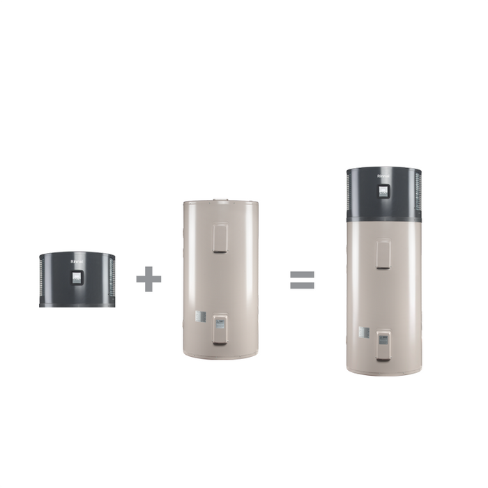 HydraHeat ha un design modulare e si compone di una pompa di calore abbinata ad un accumulo sanitario da 200 o 300 litri