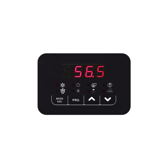 frontale comando a bordo macchina delle pompe di calore monoblocco Rinnai acceso