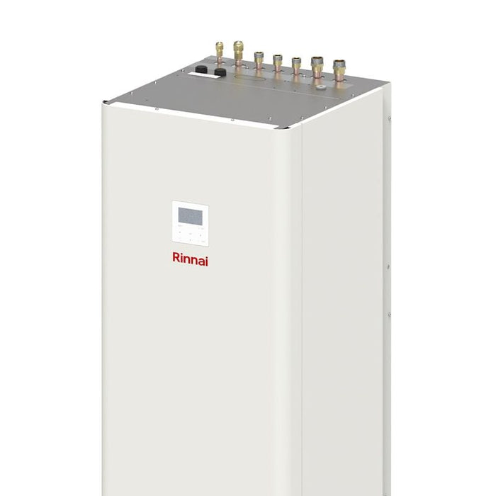 Dettaglio pannello comandi sulla parte superiore dell'accumulo della pompa di calore Split 