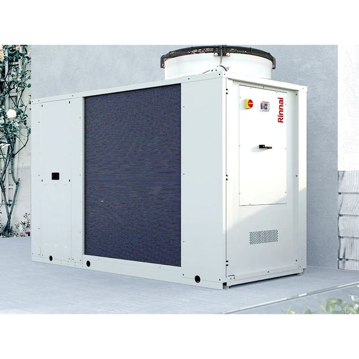 Esempio di come si può installare questa pompa di calore di grandi dimensioni all'esterno