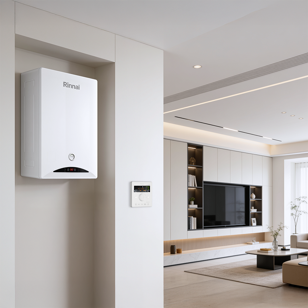 Caldaia Rinnai installata in ambiente domestico