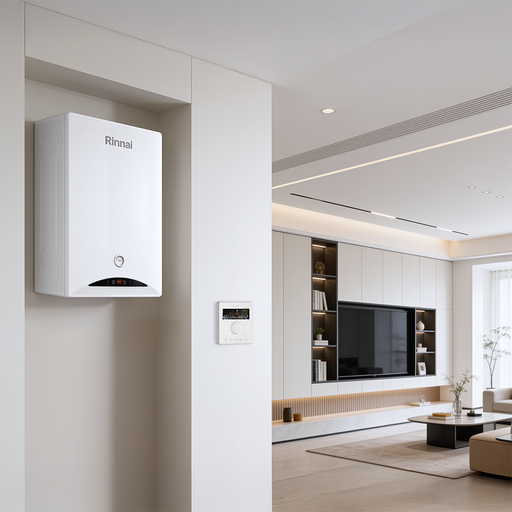 Esempio di installazione di caldaia a condensazione Rinnai con Wi-Fi installata