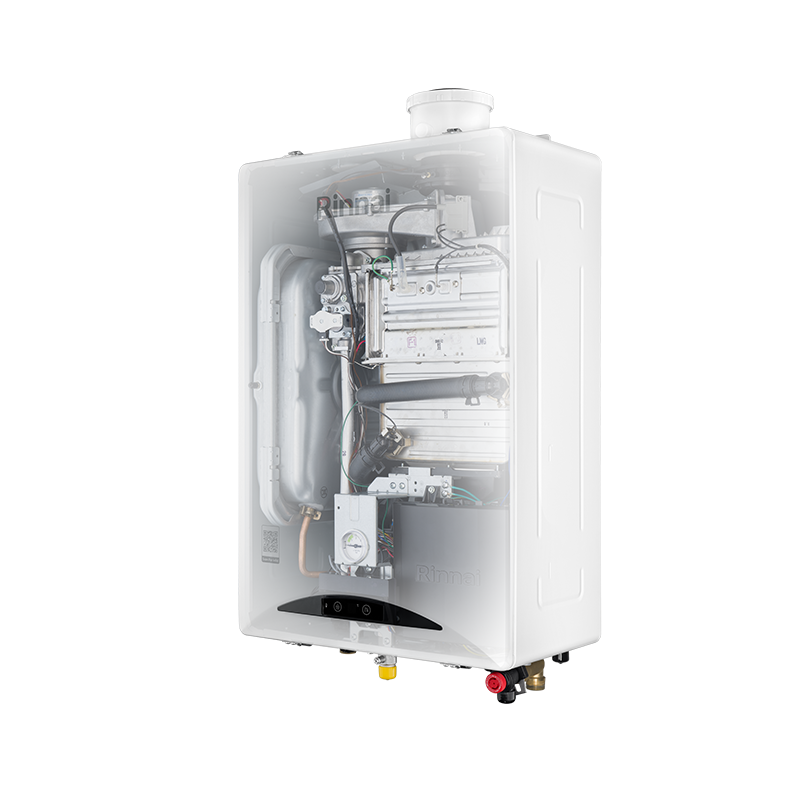 Interno della caldaia combinata a  condensazione Rinnai Zen