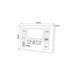 dimensioni del comando remoto Rinnai bathroom experience: 104mm altezza x 202mm larghezza x 22 mm profondità