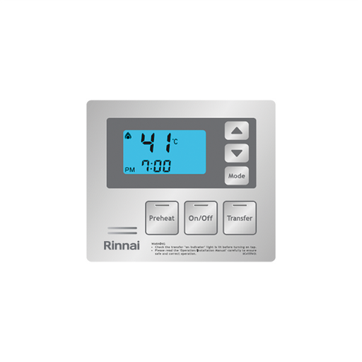 Rinnai controllo remoto accessorio per acqua calda in cucina acceso